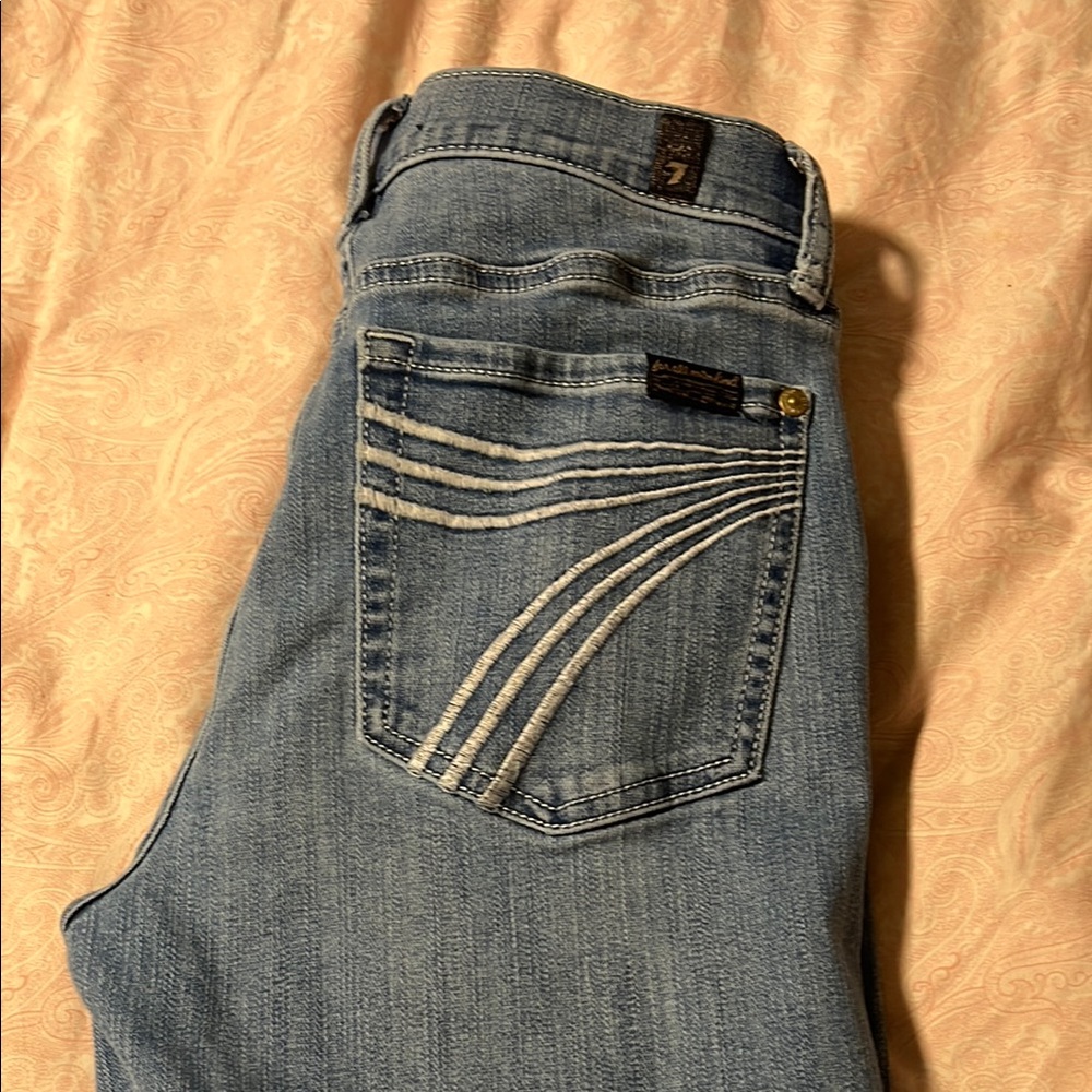 7 For All Mankind dojo mid rise wide leg